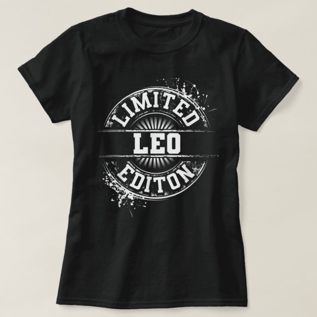 Camiseta LEO Quote Funny Birthday Personalized Name Gift Id (Diseño del anverso)