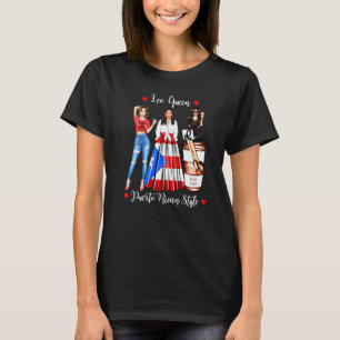 Camiseta Leo Reina Puerto Rico Mujer Rican Chica Boricua Zo