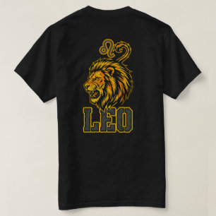 Camiseta Leo Signo Zodiacal Corona Dorada Vanguardia