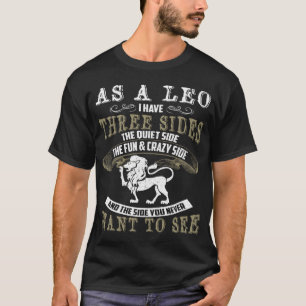 Camiseta Leo Tiene 3 Partes. Rótulo Leo Zodiac