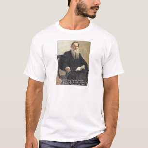 Camiseta Leo Tolstoy: "La guerra es injusta" Wisdom Cita Re