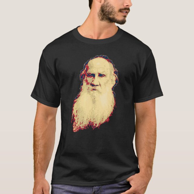 Camiseta Leo Tolstoy Retro Propaganda (Anverso)