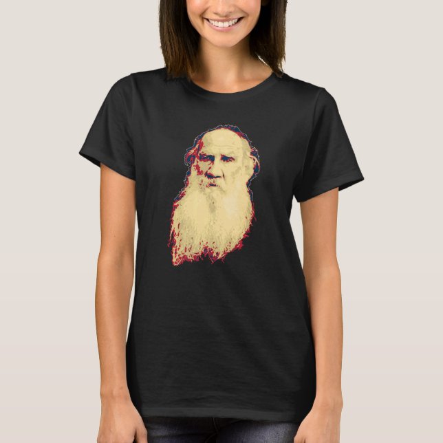 Camiseta Leo Tolstoy Retro Propaganda (Anverso)
