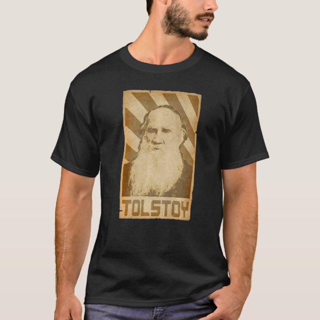 Camiseta Leo Tolstoy Retro Propaganda  1 (Anverso)