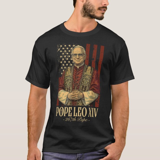 Camiseta Leo Y Estados Unidos El Papa Leo Xiv (Anverso)