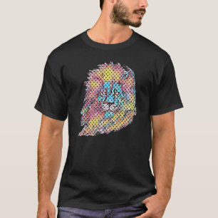 Camiseta Leo Zodiac Rótulo Animal Cabeza de León Zodiac Leo