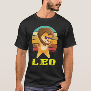 Camiseta Leo Zodiac Rótulo August Lion Gifts