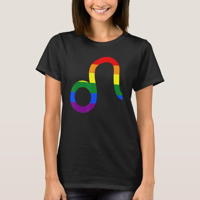 Camiseta Leo Zodiac Rótulo Lgbt (Anverso)