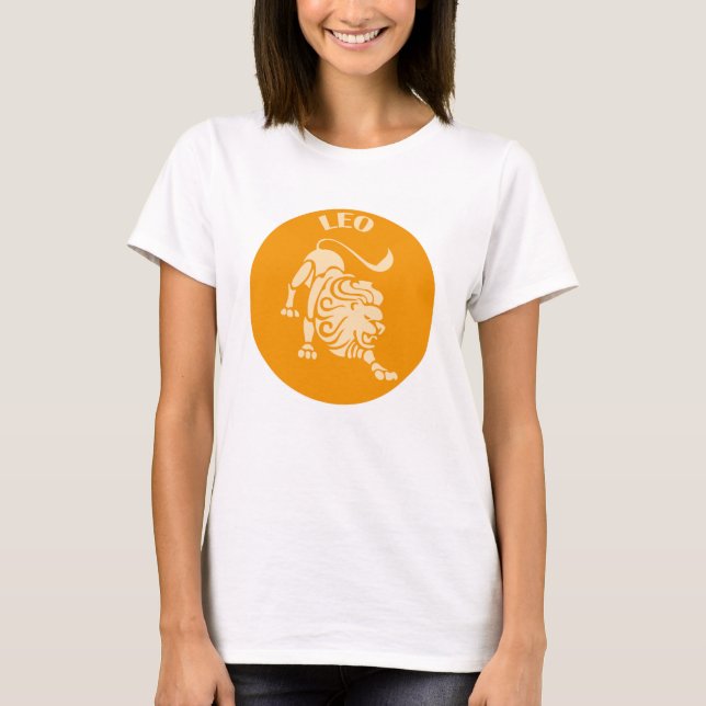 Camiseta Leo, Zodiac Sign, Horoscope, Astrology (Anverso)
