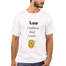 Leo Zodiac T-Shirt - Confiado, audaz, líder | Lio