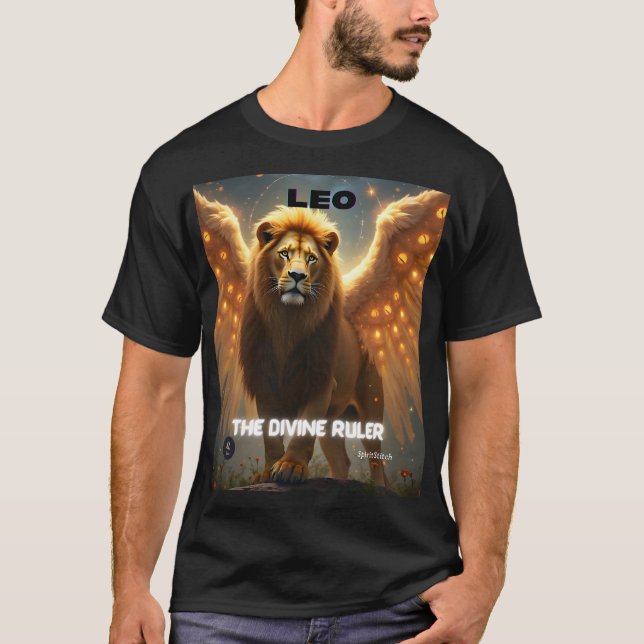 Camiseta Leo Zodiac T-Shirt - Tee gráfico de astrología (Anverso)
