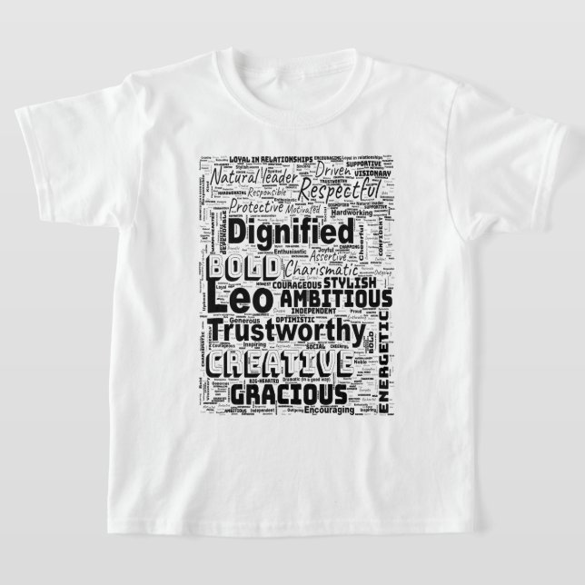 Camiseta Leo Zodiac Word Cloud Inspiración Latte Mug (Distribución)