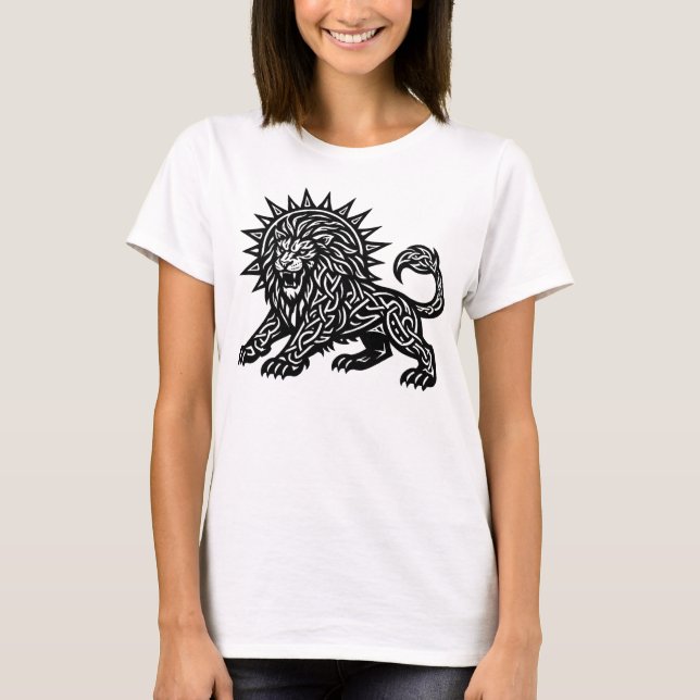 Camiseta Leo Zodiaco Sol‑Melena León | BurnsInHell (Anverso)