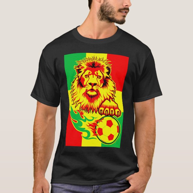 Camiseta León africano del fútbol (Anverso)