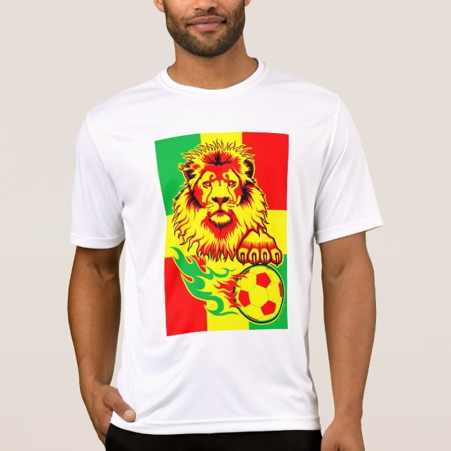 Camiseta León africano del fútbol (Anverso)