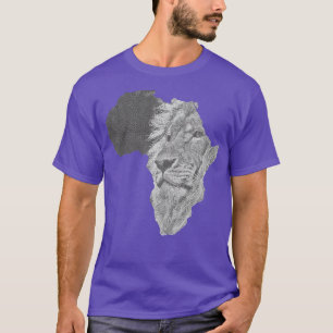 Camiseta León africano que grava el tae safari africano