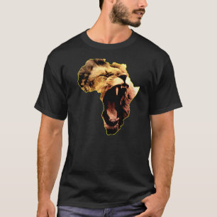 Camiseta León africano recorre el mapa de la cultura Safari