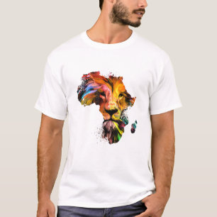 Camiseta León africano vintage   Cara de león   Zoológico A