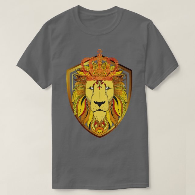 Camiseta León animal de la cultura africana (Diseño del anverso)