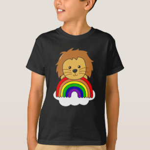 Camiseta León Arcoiris León Dulce Para Niños Depredadores