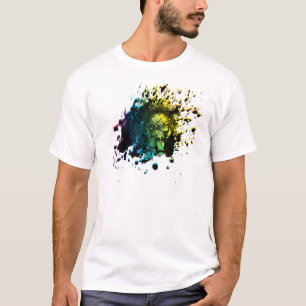 Camiseta León ardiente al arcoiris