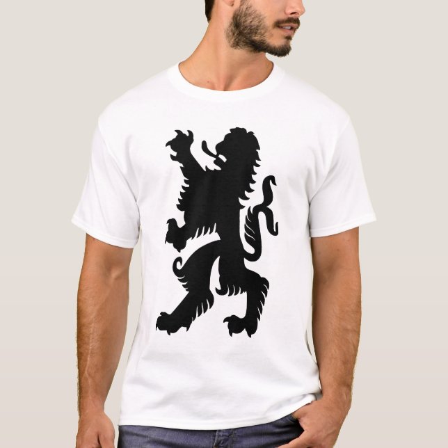 Camiseta León bávaro negro (Anverso)