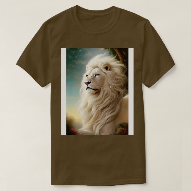 Camiseta León blanco magnífico (Diseño del anverso)