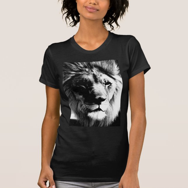 Camiseta León blanco y negro (Anverso)