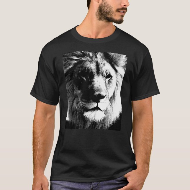 Camiseta León blanco y negro (Anverso)