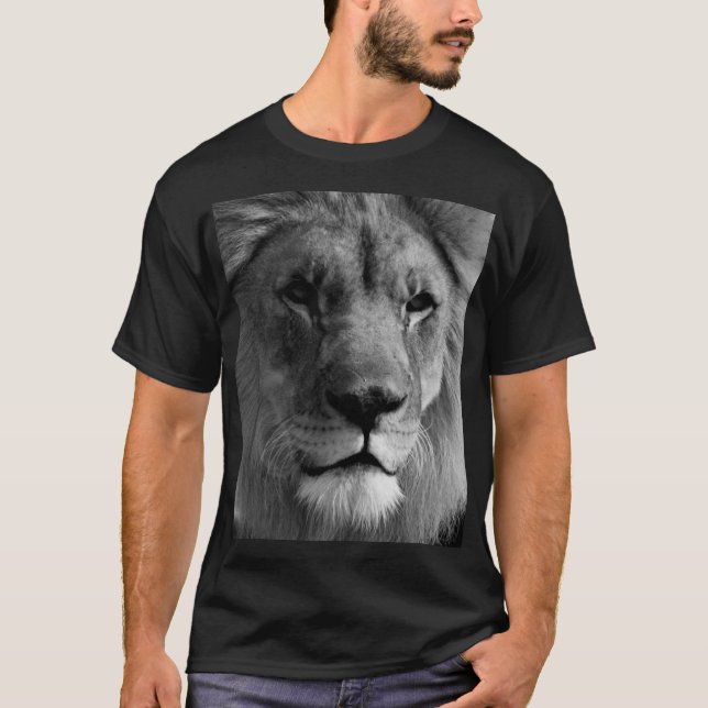 Camiseta León blanco y negro (Anverso)