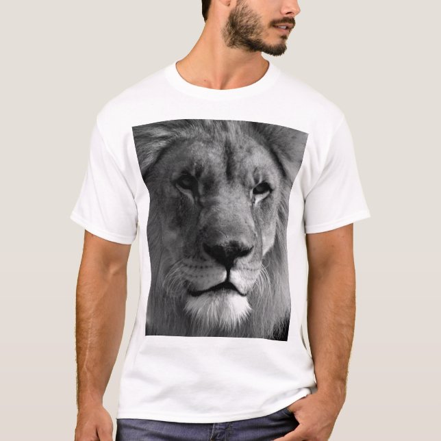 Camiseta León blanco y negro (Anverso)