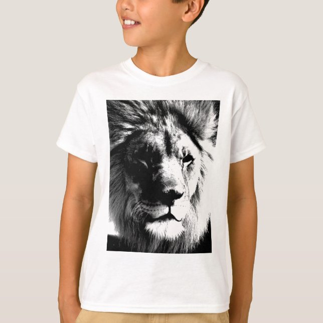 Camiseta León blanco y negro (Anverso)