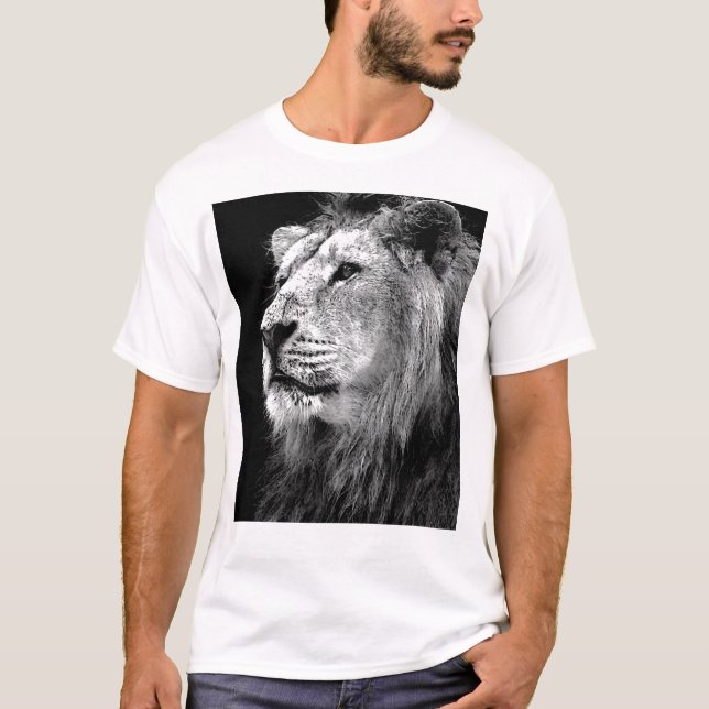 Camiseta León blanco y negro (Anverso)