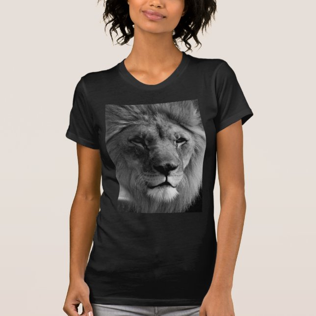 Camiseta León blanco y negro (Anverso)