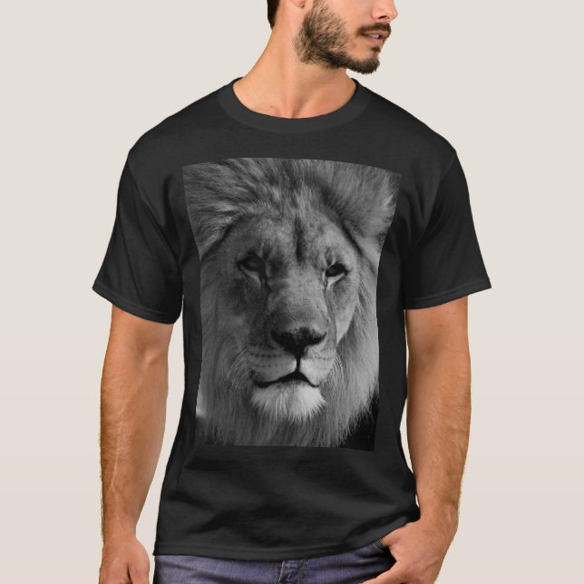 Camiseta León blanco y negro (Anverso)