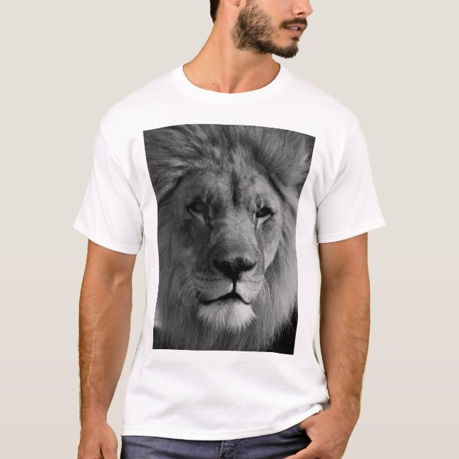 Camiseta León blanco y negro (Anverso)