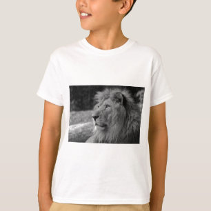 Camiseta León blanco y negro - Animal salvaje
