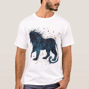 Camiseta León Celeste – Ilustración de Constelación Mítica
