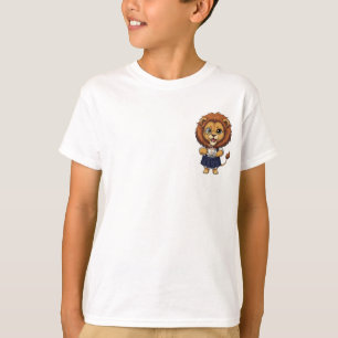 Camiseta León colegiala taza de té niños