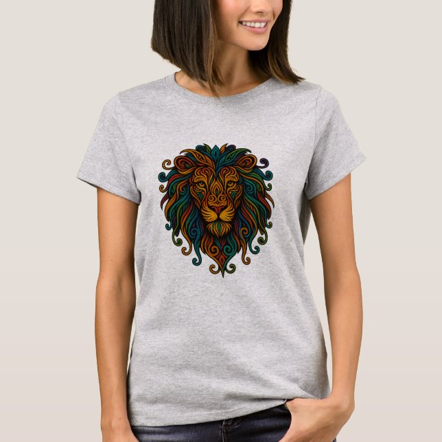 Camiseta León Colorido (Anverso)