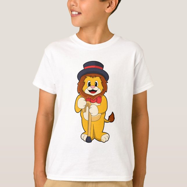 Camiseta León como Caballero con Gorra (Anverso)