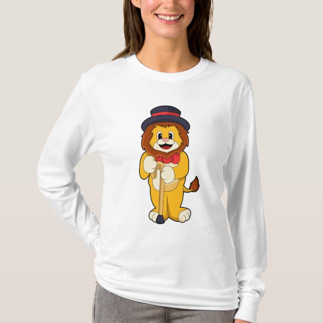 Camiseta León como Caballero con Gorra (Anverso)