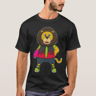 Camiseta León como patinador con patineta