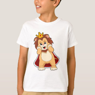 Camiseta León como Rey con Corona. PNG
