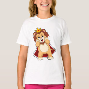 Camiseta León como Rey con Corona. PNG