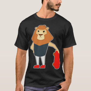 Camiseta León como Skater con Skateboard 2