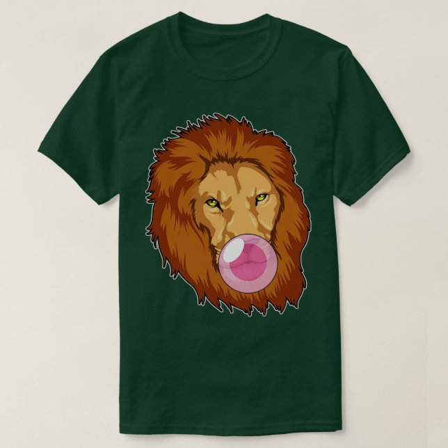 Camiseta León con chicle de burbuja (Diseño del anverso)