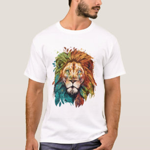 Camiseta León con colores rgb.