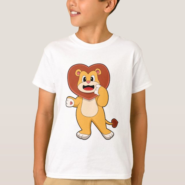 Camiseta León con corazón (Anverso)
