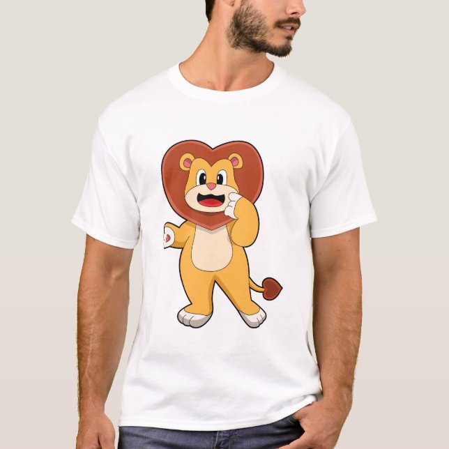 Camiseta León con corazón (Anverso)